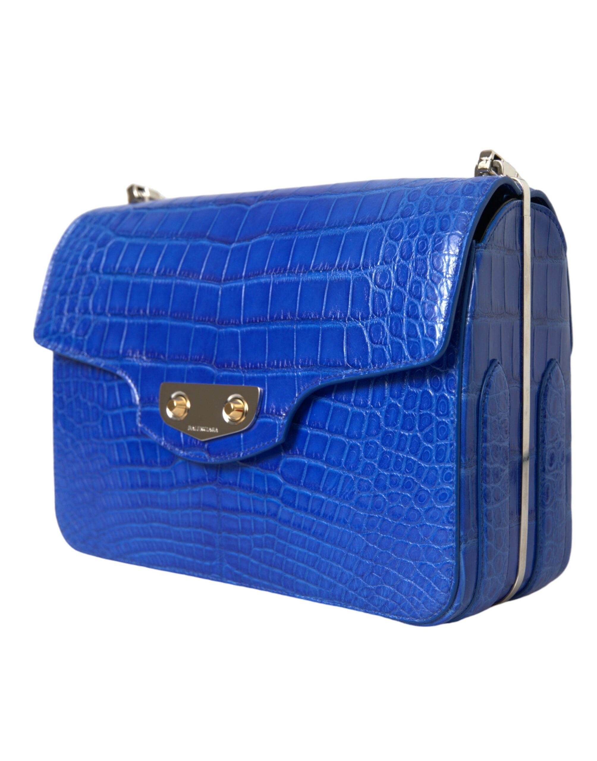 Blnciaga Chic Alligator Skin Chain Shoulder Women's Bag
