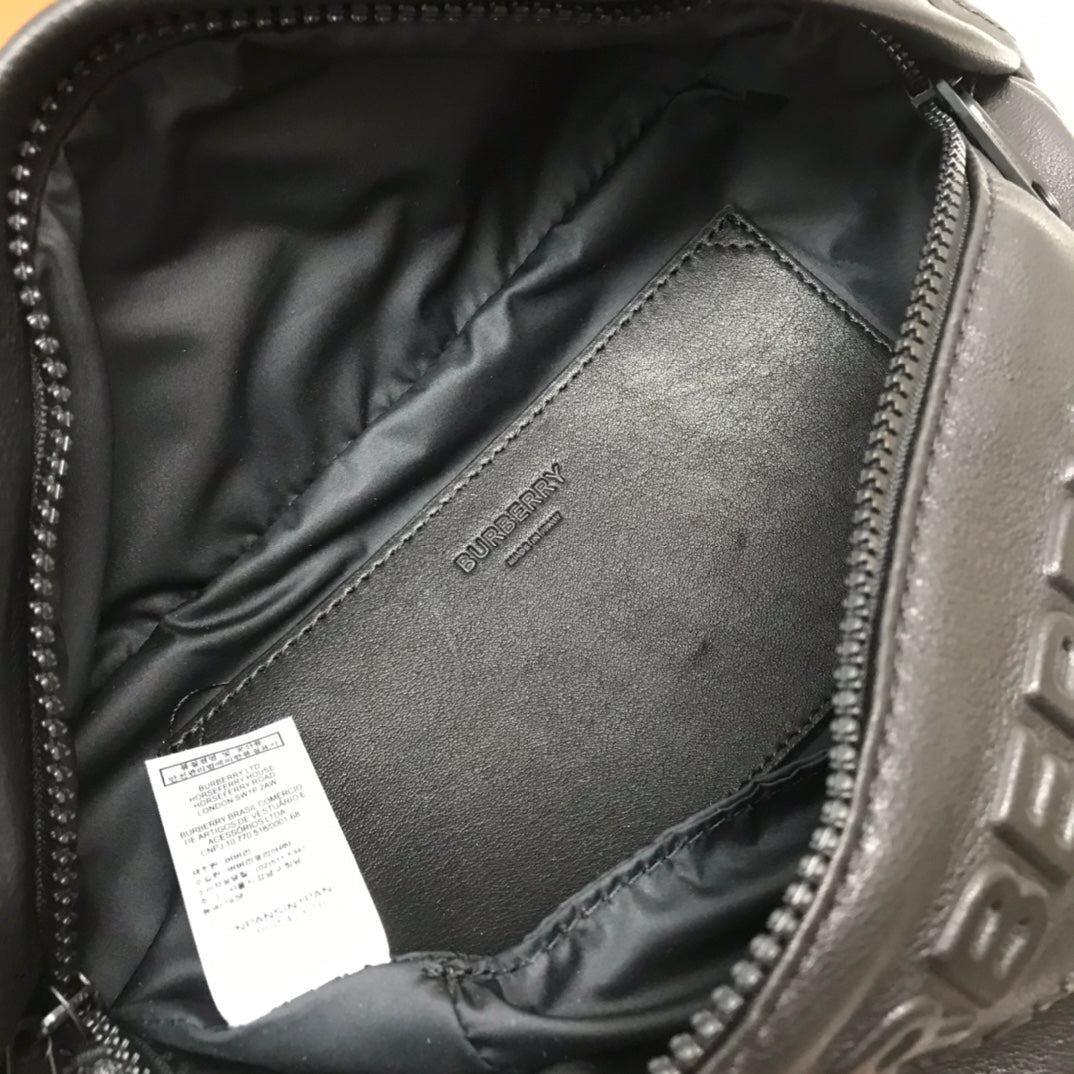 B-Berry - BB  Sonny Logo-Embossed Belt Bag Black For Men, Bags 12.2in/31LO