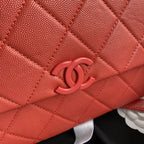 CHL - Flap Bag Red Hardware Grained Red For Women Handbags, Shoulder Bags 9.4in/24LO AS2303