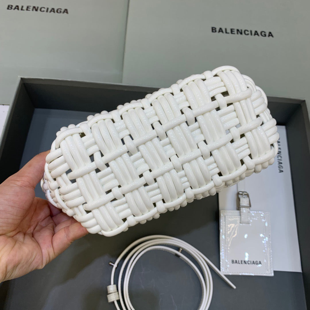 BLN-Ciaga Bistro XS Basket With Strap In White, For Women,  Bags 16.1in/41LO 6713422IE3Y9000