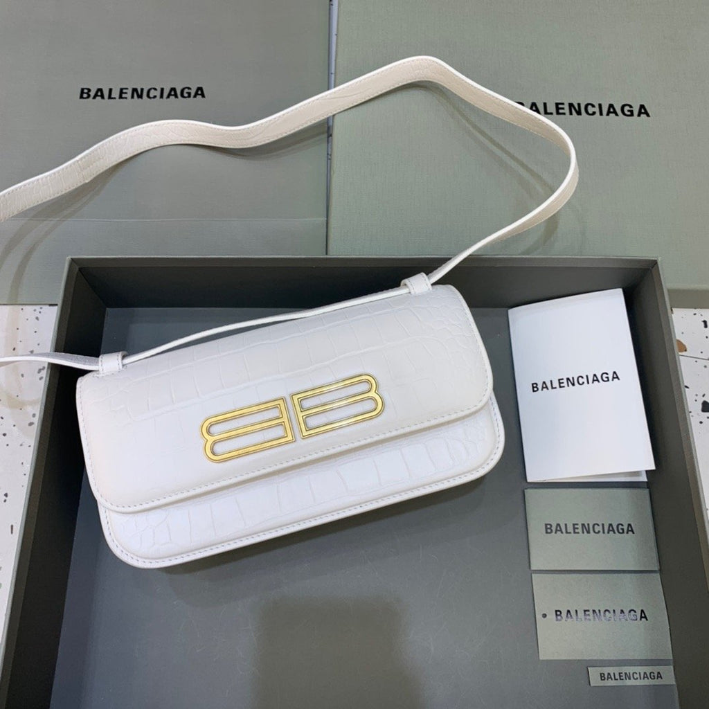 BLN-Ciaga Gossip Small Shoulder Bag White, For Women,  Bags 9.1in/23LO