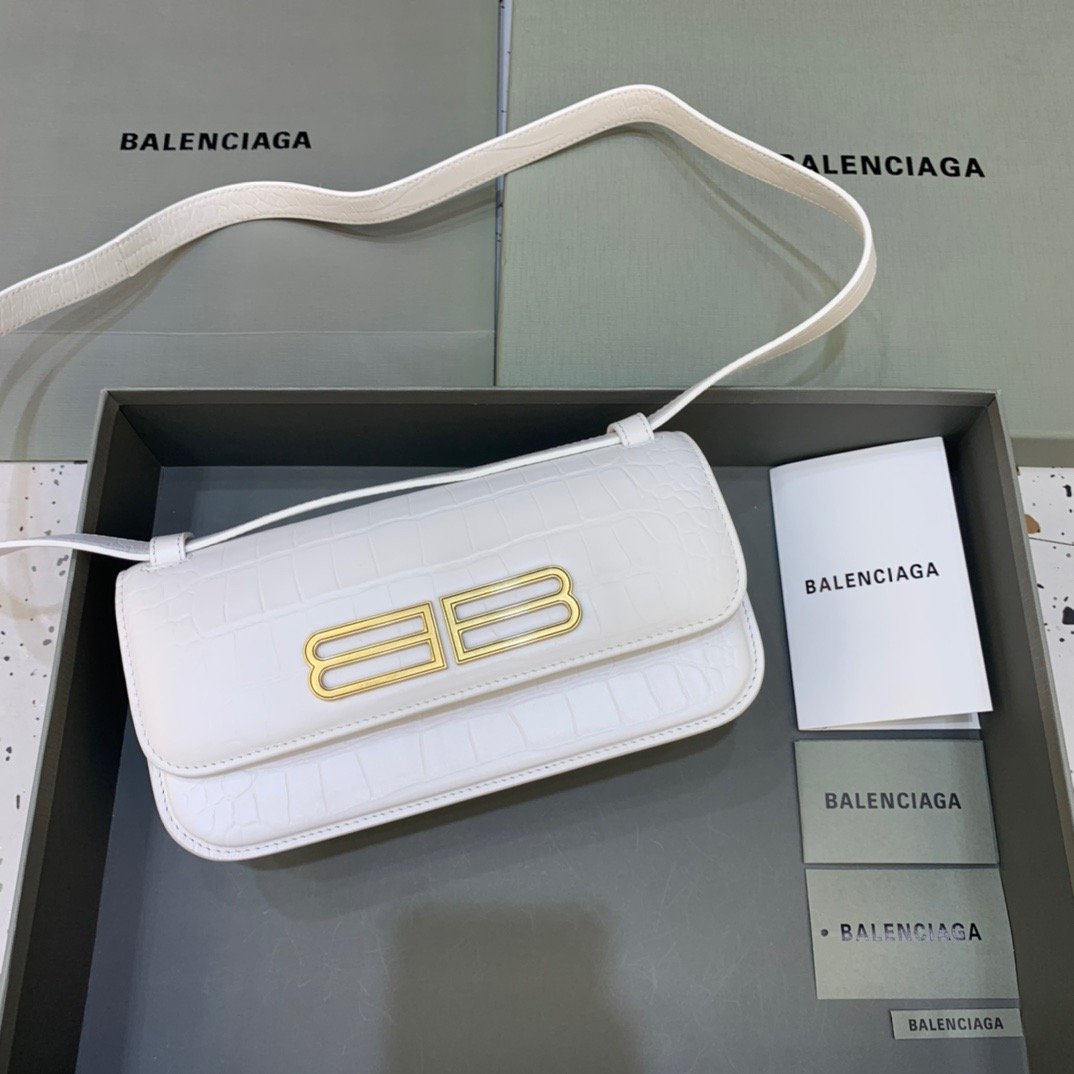 BLN-Ciaga Gossip Small Shoulder Bag White, For Women,  Bags 9.1in/23LO