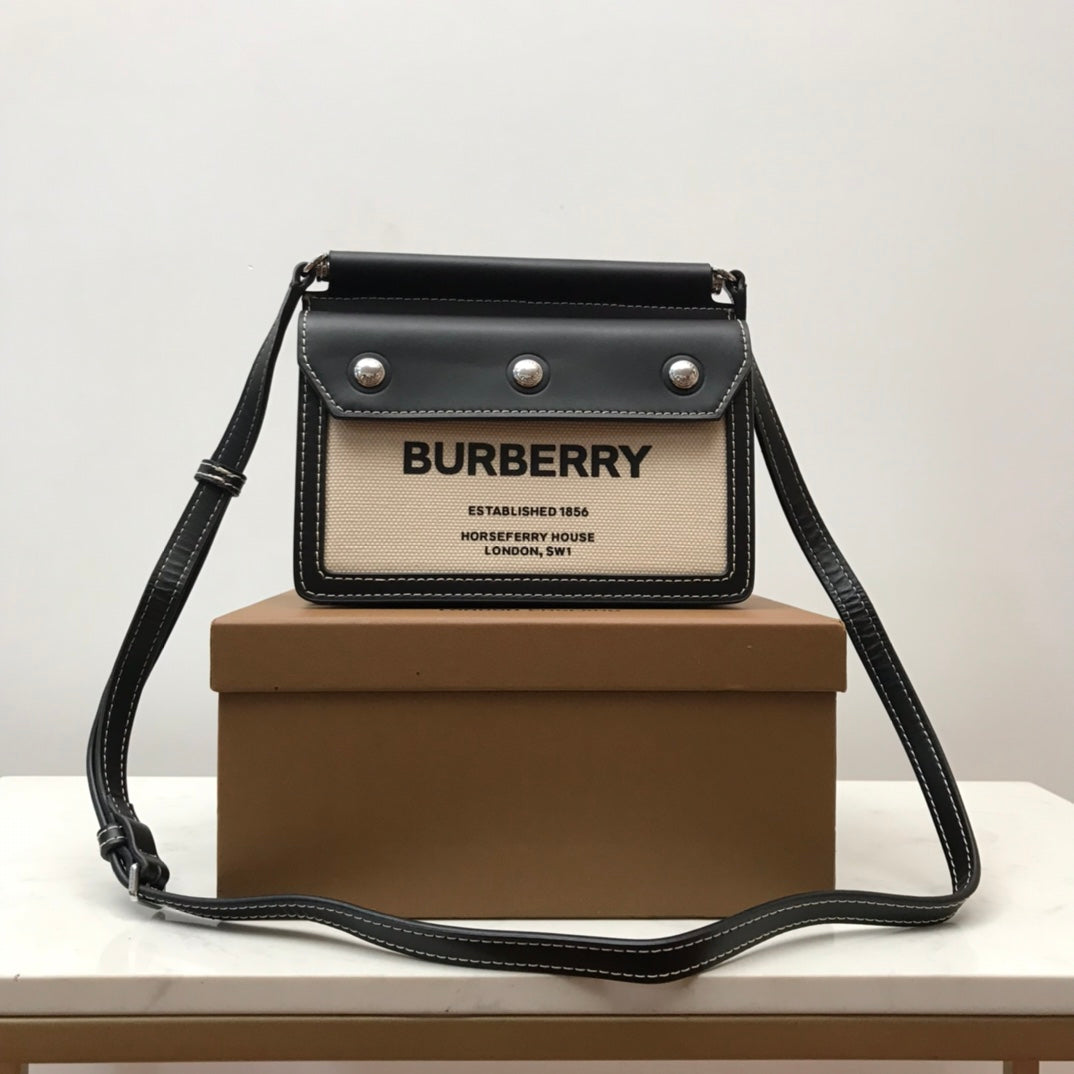 B-Berry - BB  Mini Horseferry Print Title Bag With Pocket Detail For Women, Bags 7.5in/19LO