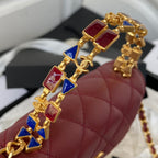CHL -  Clutch With Chain Gold Hardware Red For Women Handbags, Shoulder Bags 5.7in/14.5LO