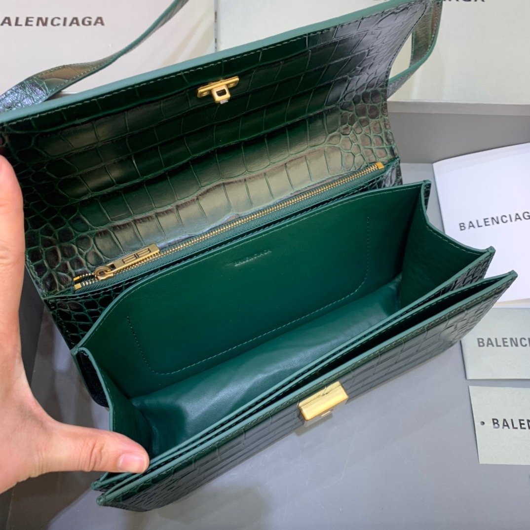 BLN-Ciaga Gossip Small Shoulder Bag Dark Green, For Women,  Bags 9.1in/23LO
