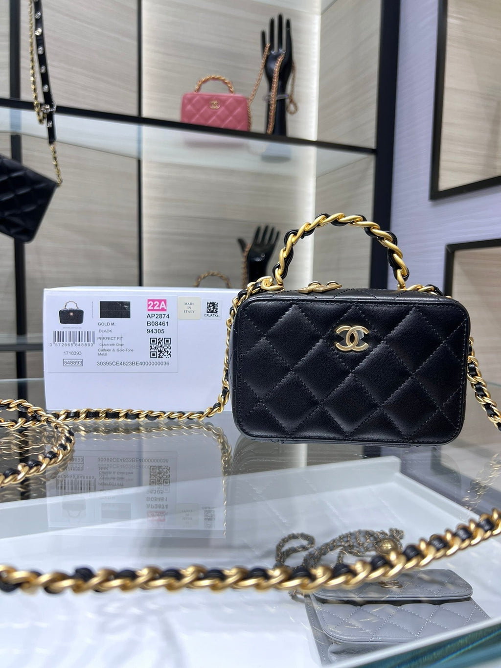 CHL - Vanity With Chain Black Bag For Women 9LO/3.5in AP2920 B08811 94305