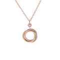 TRINITY SILVER GOLD PINK GOLD NECKLACE