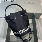 BLN-Ciaga Le Cagole Medium Bucket Bag In Black, For Women,  Bags 11.8in/30LO