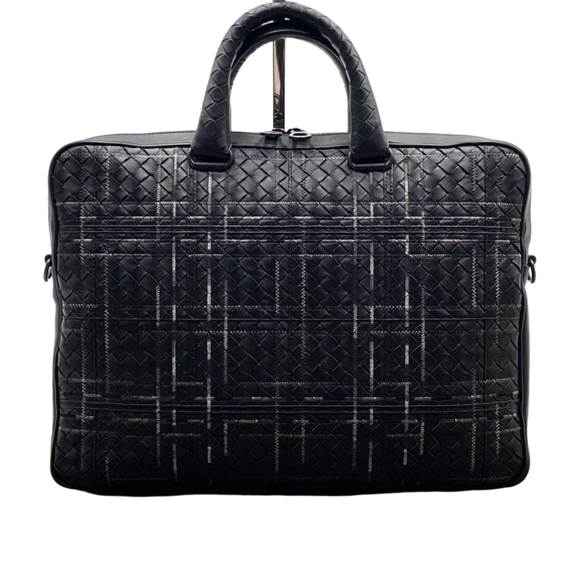 B V  - Atlas Intrecciato Leather Briefcase