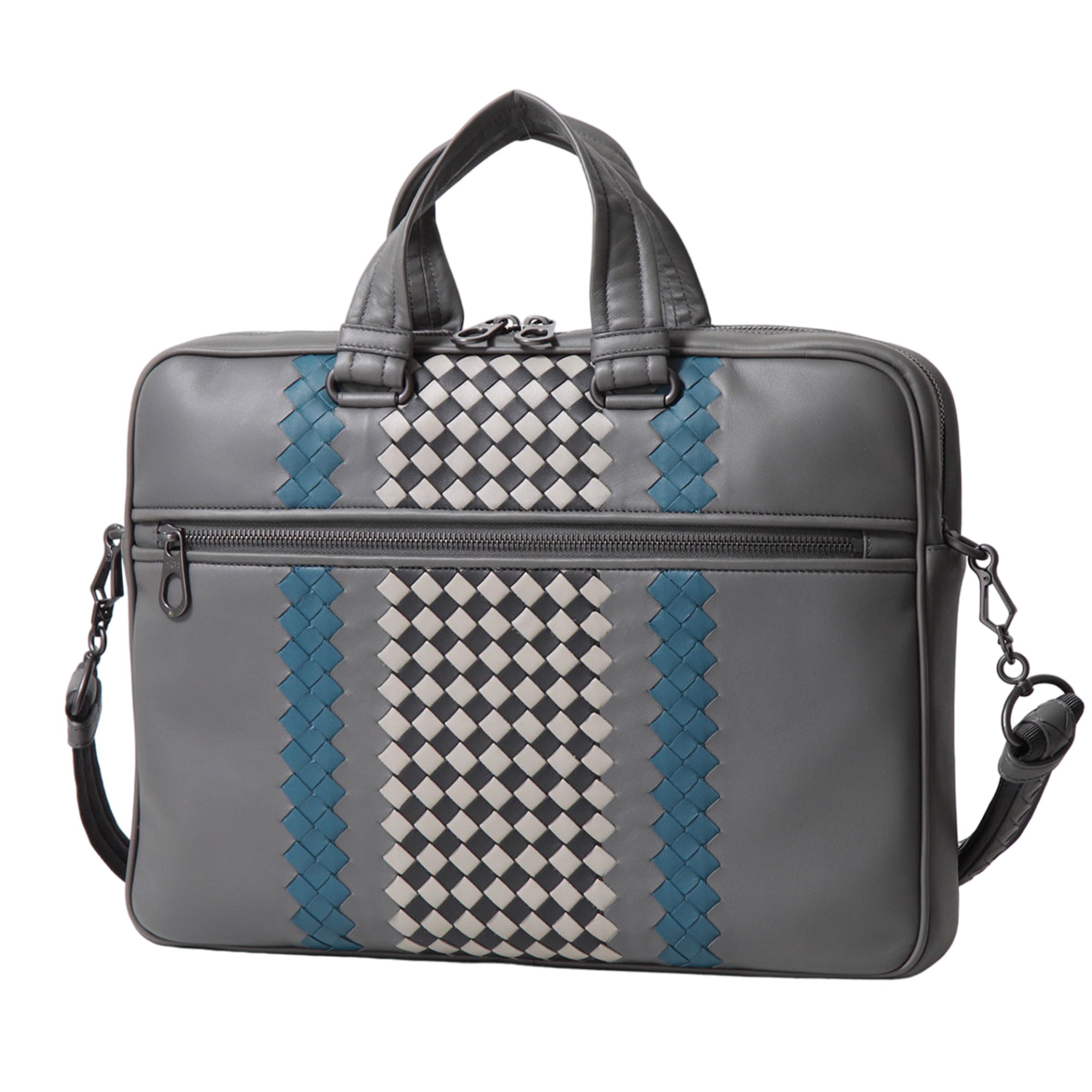 B V  - Briefcase Men's Intrecciato Leather Business Bag