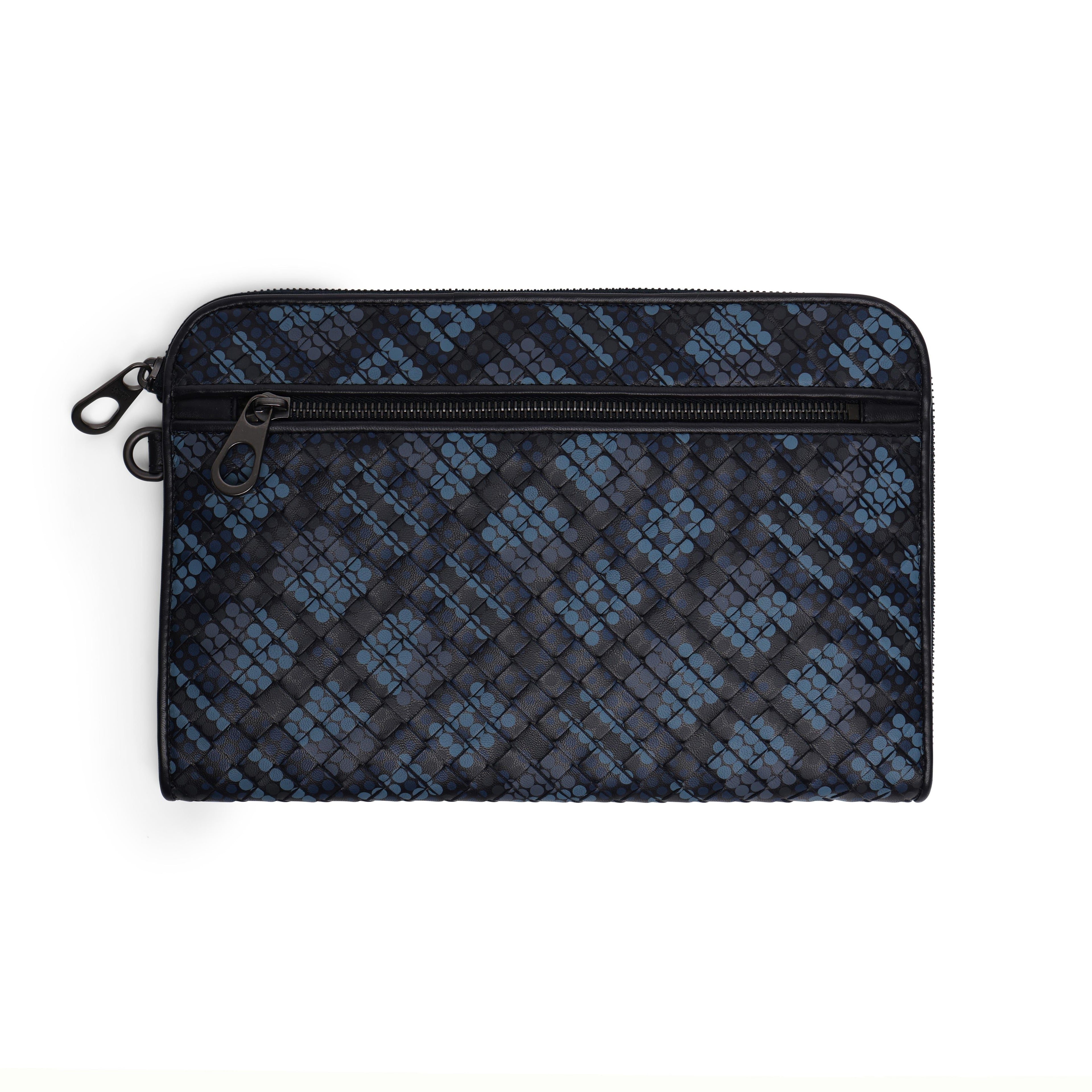 B V  - Intrecciato Polka Dot Document Case Wristlet
