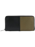 B V  - Two Tone Leather Continental Zip Around Wallet