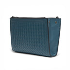 B V  - Intrecciato Leather Wristlet Bag