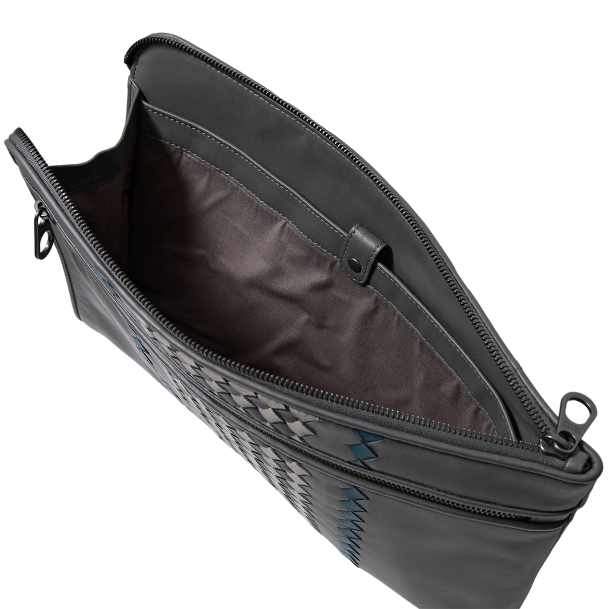 B V  - Men's Intrecciato Leather Clutch Bag