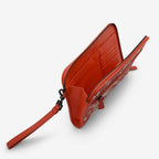 B V  - Two Tone Leather Document Case Wristlet