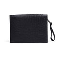 B V  - Ostrich Leather Document Case Wristlet
