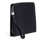 B V  - Ostrich Leather Document Case Wristlet