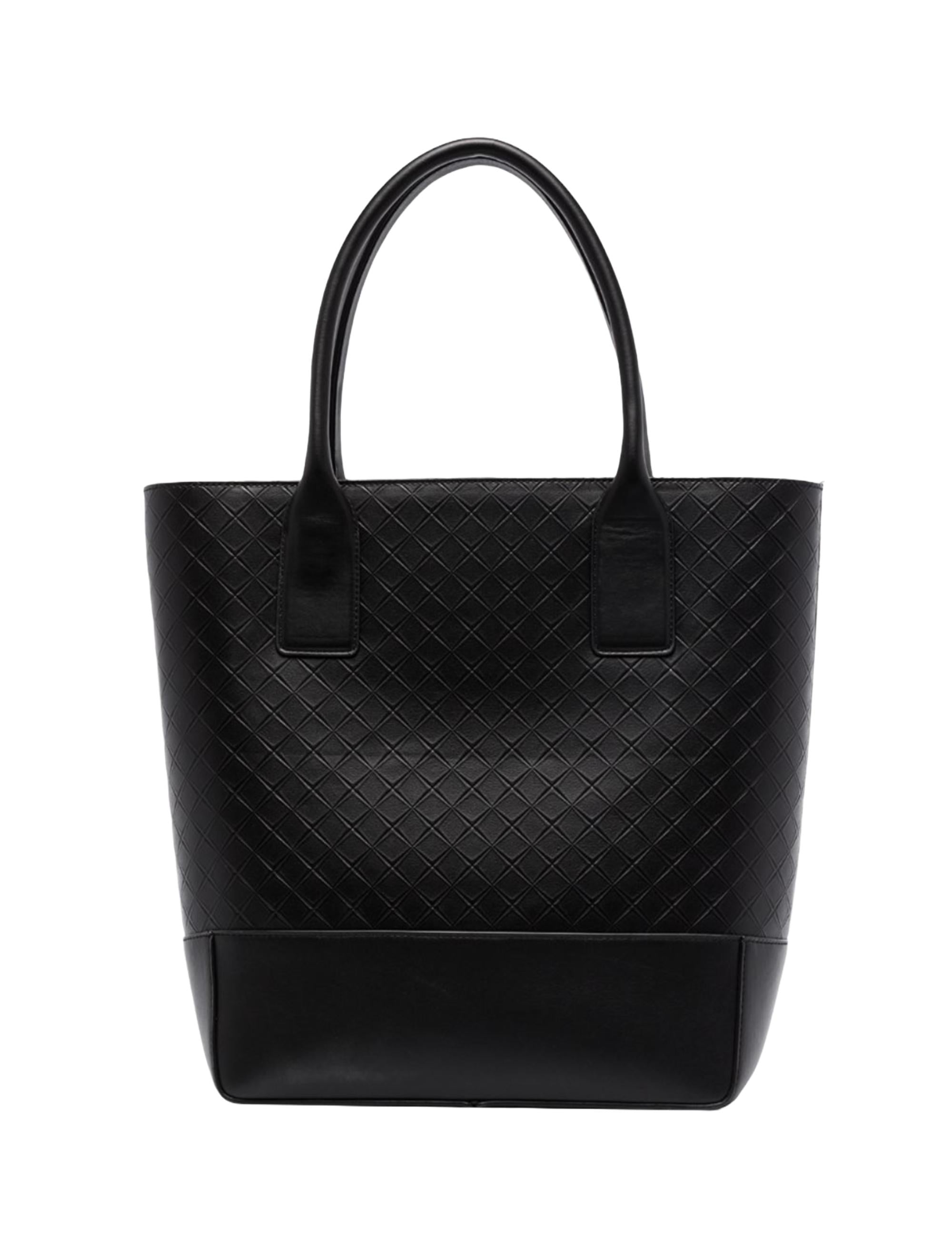 B V  - Intrecciato Embossed Leather Tote Bag