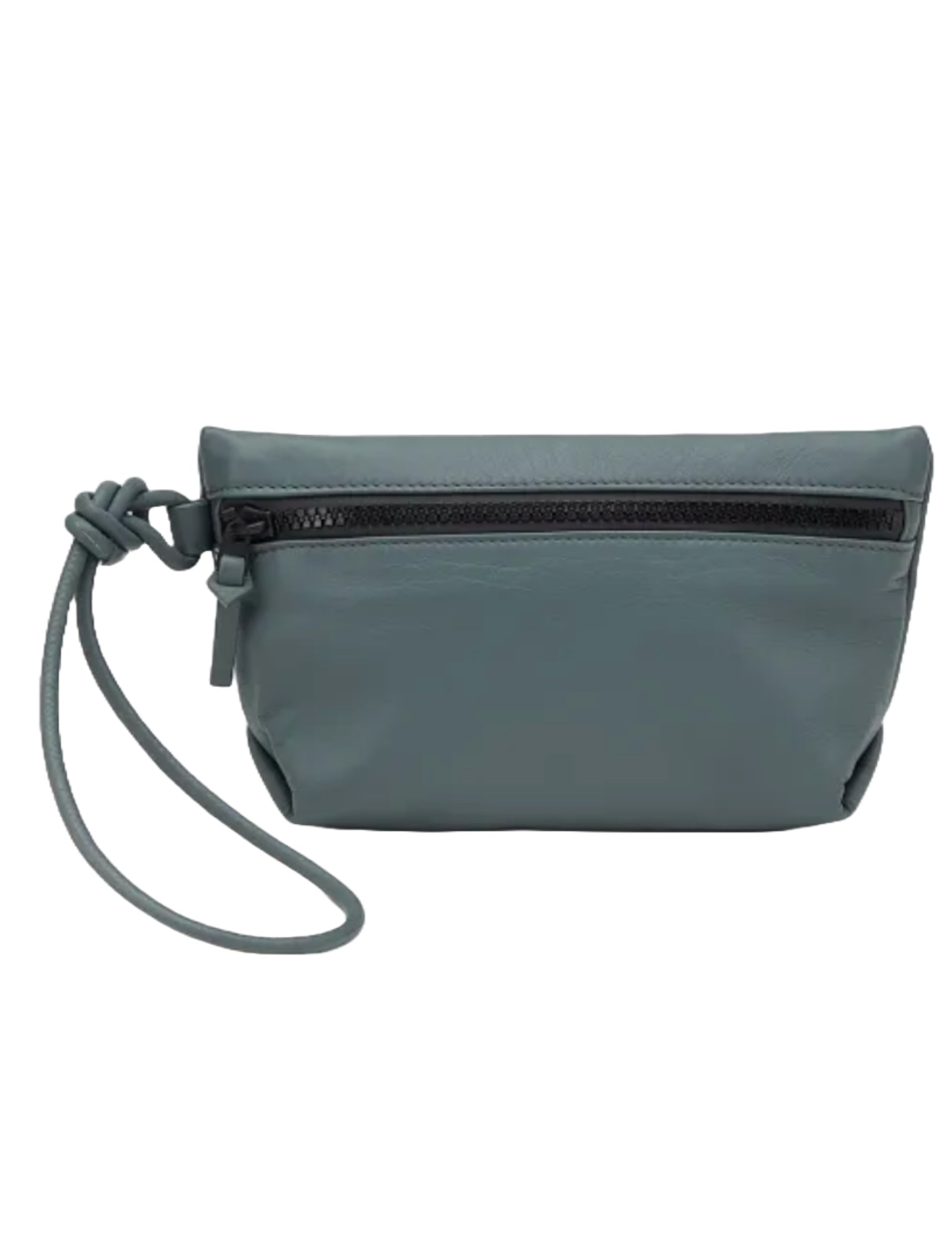 B V  - Leather Grey Clutch