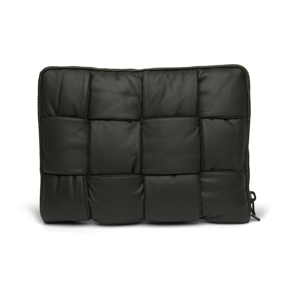 B V  - Men's Leather Padded Maxi Intrecciato Laptop Case