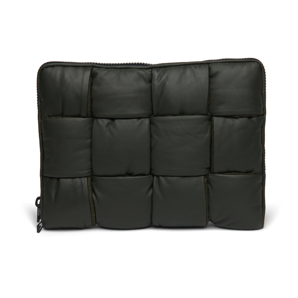 B V  - Men's Leather Padded Maxi Intrecciato Laptop Case
