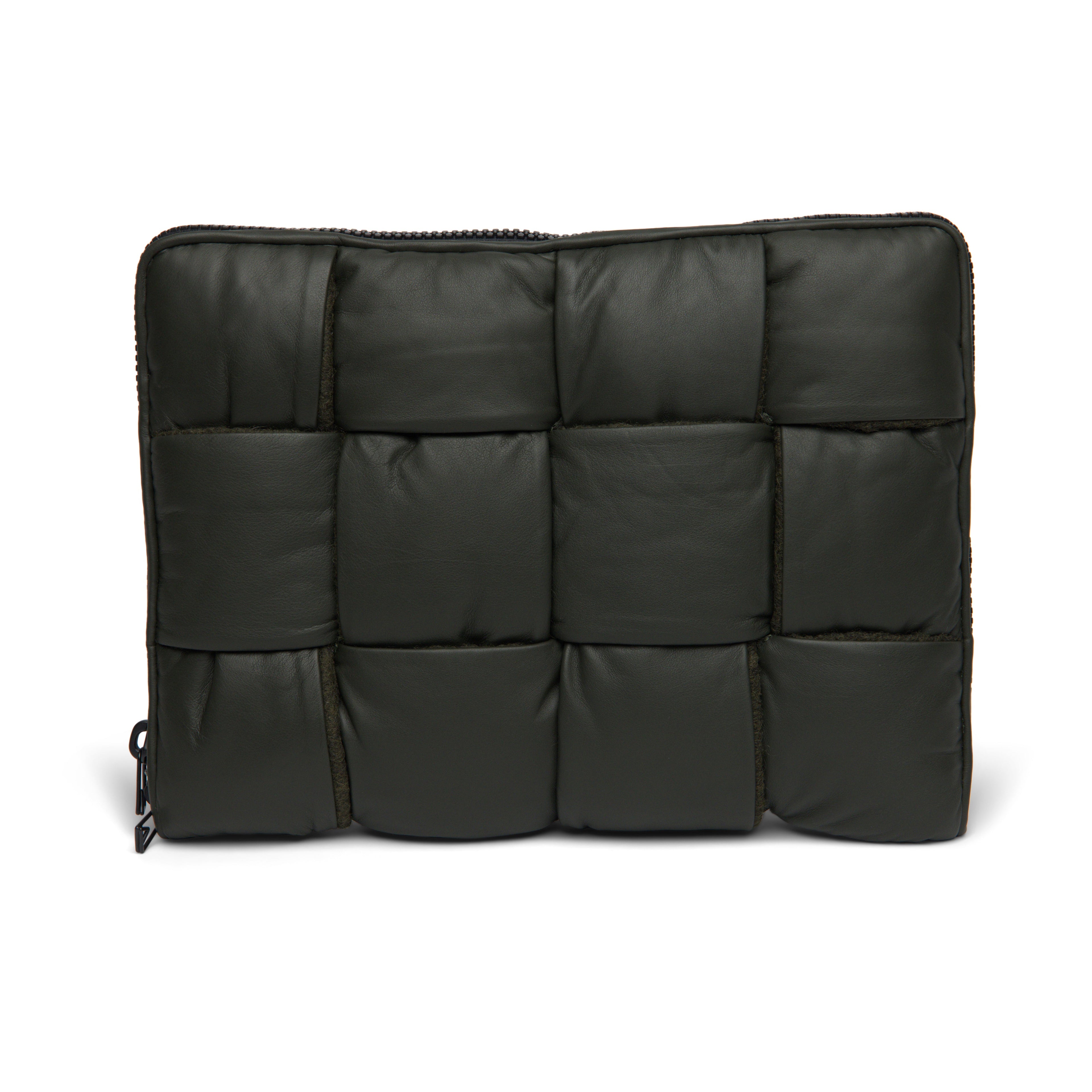 B V  - Men's Leather Padded Maxi Intrecciato Laptop Case