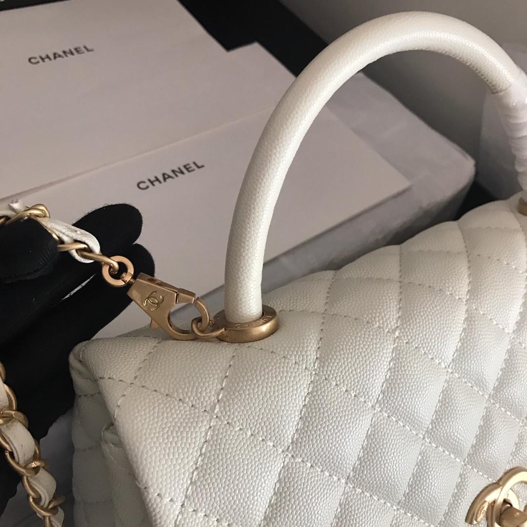 CHL -  Coco With Top Handle Bag White For Women 11in/28LO