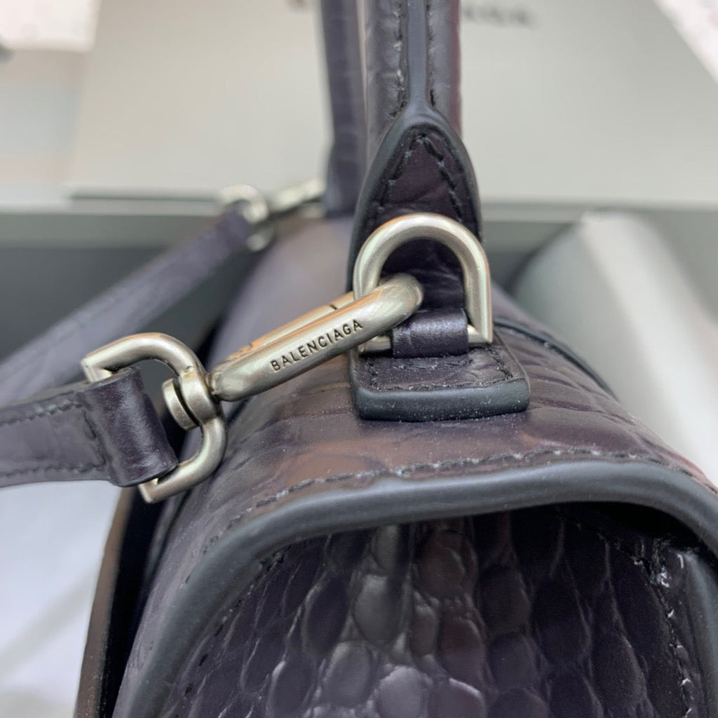 BLN-Ciaga Hourglass Small Handbag In Dark Grey, For Women,  Bags 9in/23LO 5935462107U1309