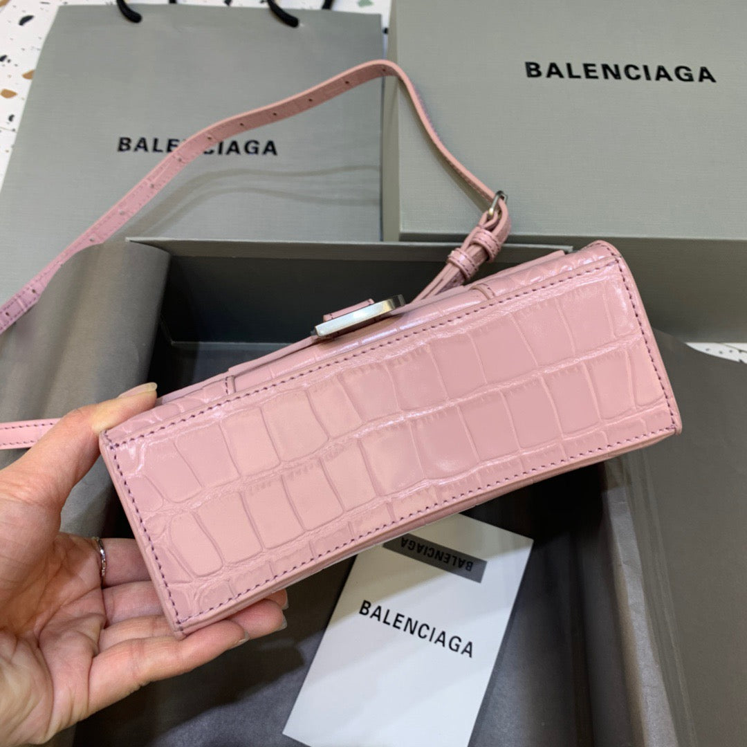BLN-Ciaga Hourglass XS Handbag In Pink, For Women,  Bags 7.4in/19LO
