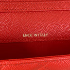 CHL -  Clutch With Chain Gold Hardware Grained Shinny Red For Women Handbags, Shoulder Bags 4.7in/12LO AP2857
