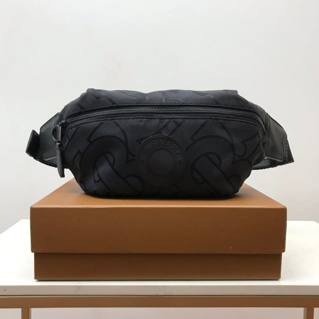 B-Berry - BB  Monogram Recycled Polyester Sonny Bum Bag Black For Men, Bags 12.2in/31LO