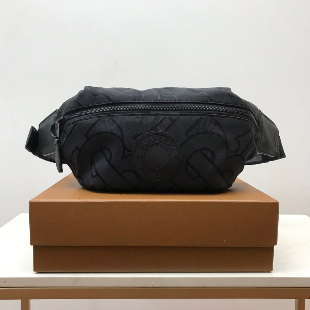 B-Berry - BB  Monogram Recycled Polyester Sonny Bum Bag Black For Men, Bags 12.2in/31LO