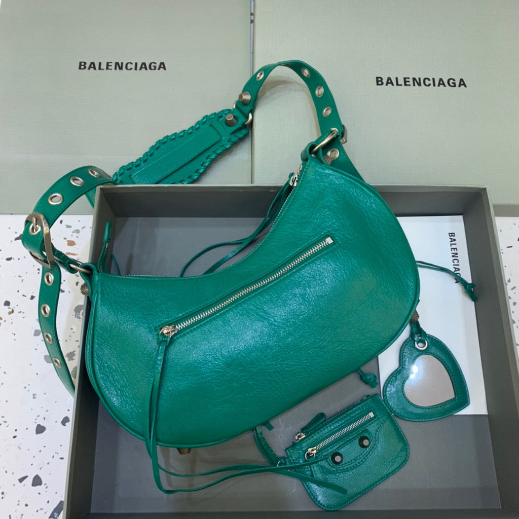 BLN-Ciaga Le Cagole XS Shoulder Bag In Dark Green, For Women,  Bags 13in/33LO