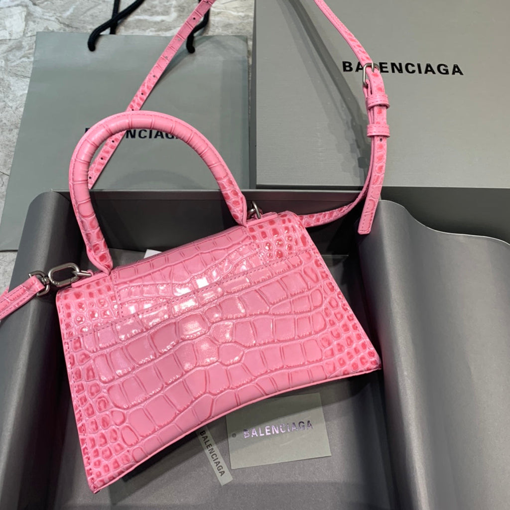 BLN-Ciaga Hourglass Small Handbag In Dark Pink, For Women,  Bags 9in/23LO