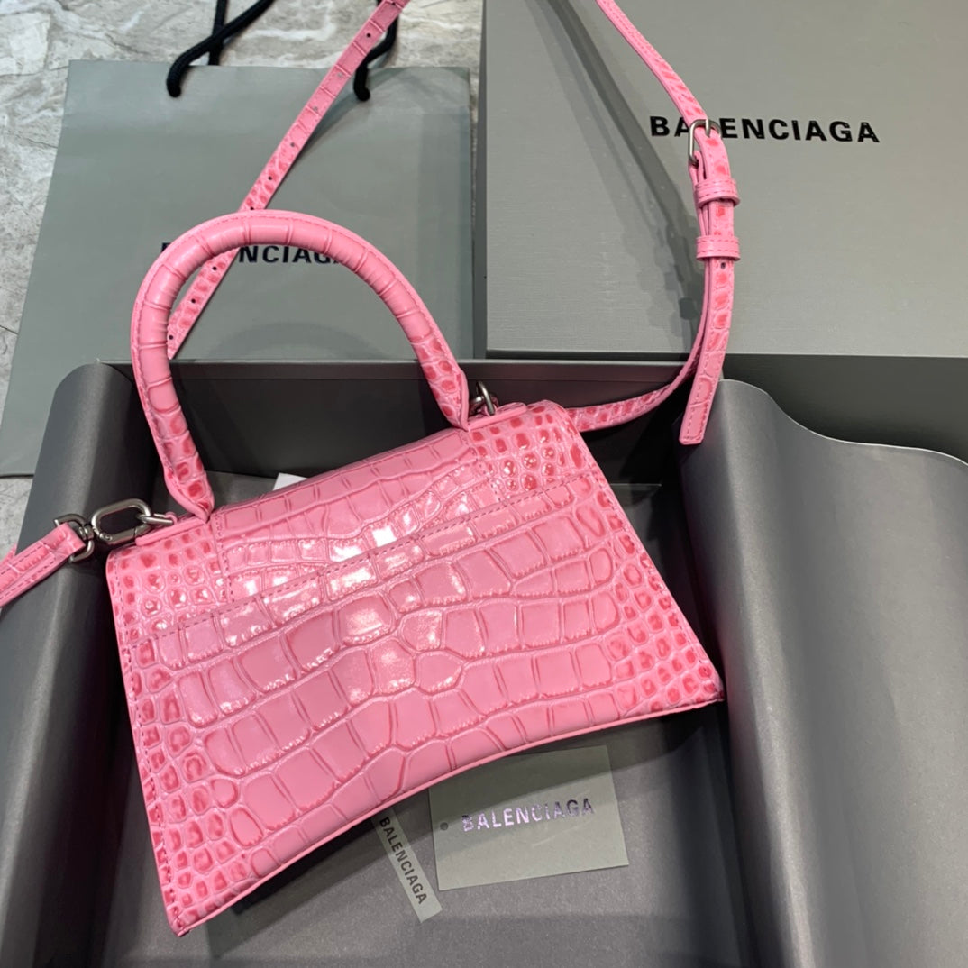 BLN-Ciaga Hourglass Small Handbag In Dark Pink, For Women,  Bags 9in/23LO