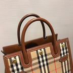 B-Berry - BB  Mini  Check Two-handle Title Bag Archive Beige For Women, Bags 10.2in/26LO 80252671
