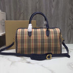BB Small 1983 Check LiNike Bowling Bag Blue/Brown For Women, Women’s Bags 9.1in/23LO