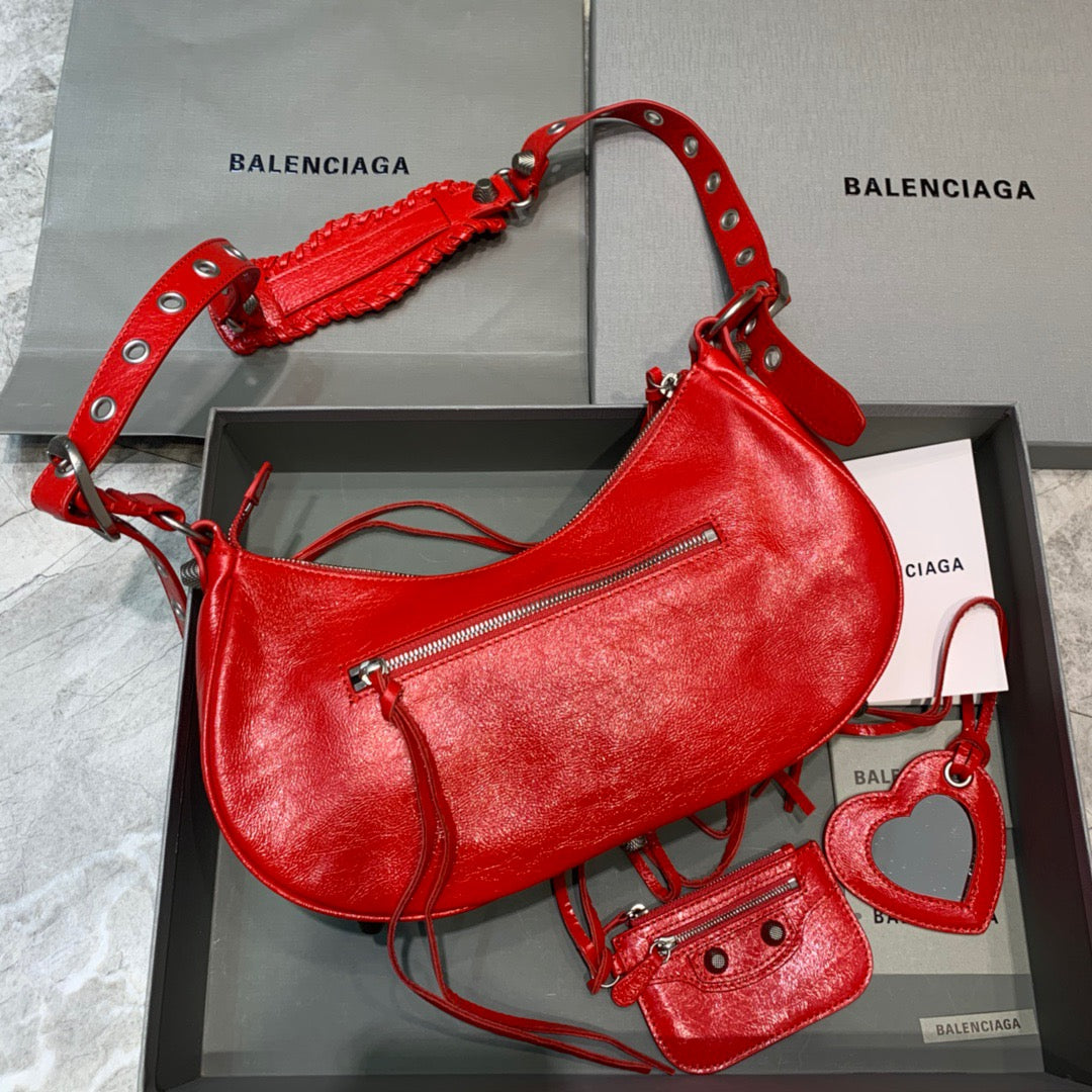 BLN-Ciaga Le Cagole XS Shoulder Bag In Red, For Women,  Bags 13in/33LO