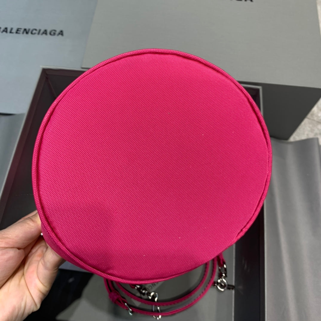 BLN-Ciaga Le Cagole Medium Bucket Bag In Dark Pink, For Women,  Bags 11.8in/30LO