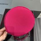 BLN-Ciaga Le Cagole Medium Bucket Bag In Dark Pink, For Women,  Bags 11.8in/30LO