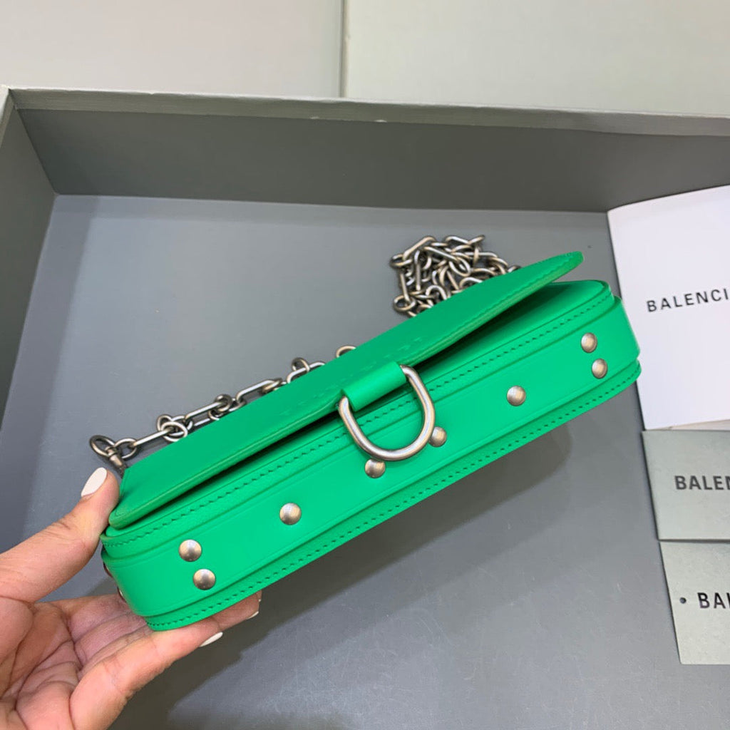 BLN-Ciaga Bondage Wallet With Chain Green, For Women,  Bags 8in/20LO