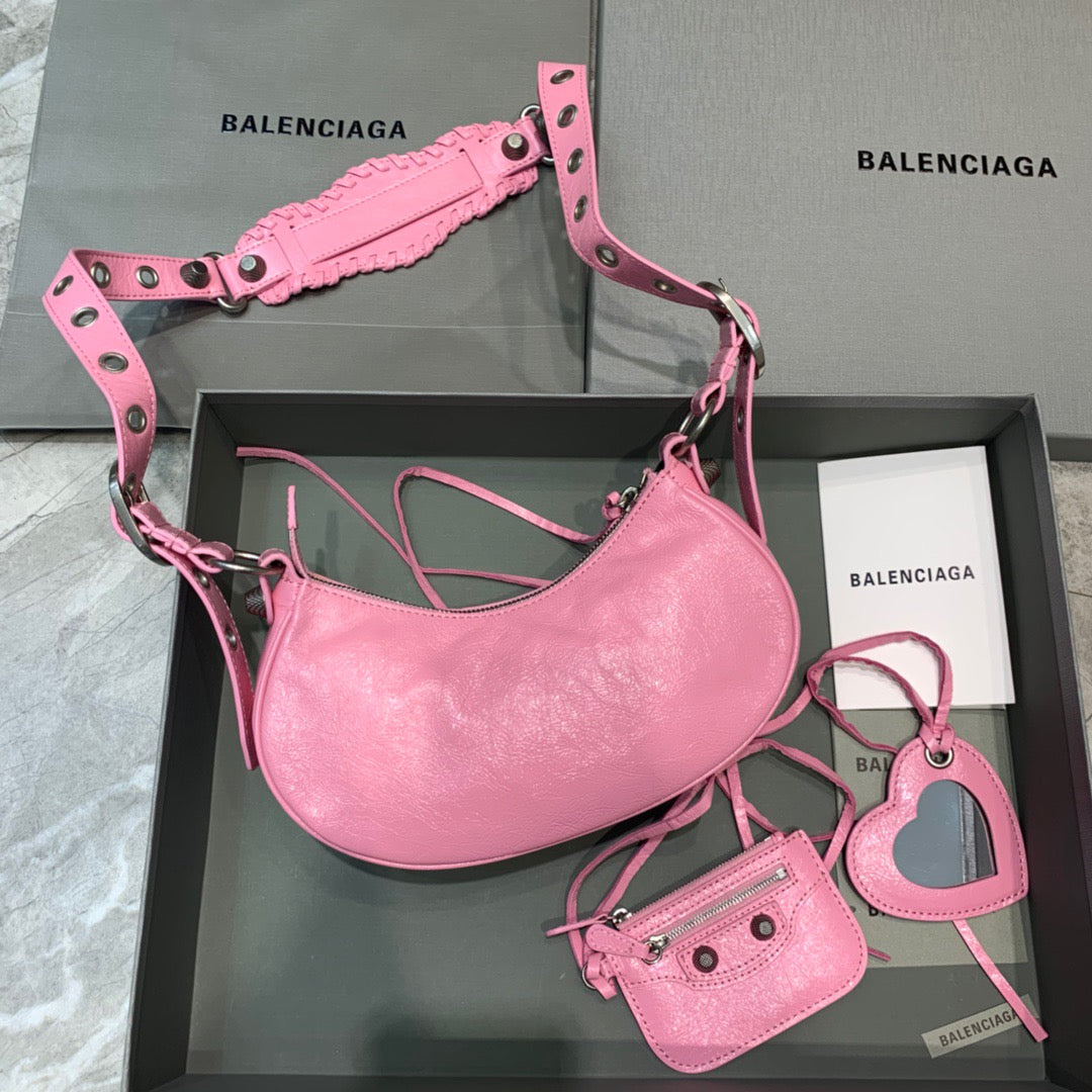 BLN-Ciaga Le Cagole XS Shoulder Bag In Light Pink, For Women,  Bags 10.2in/26LO 6713091VG9Y5906