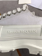 Alex - McQueen Tread Slick Lace Up Cotton White For Men 604257W4MV29000