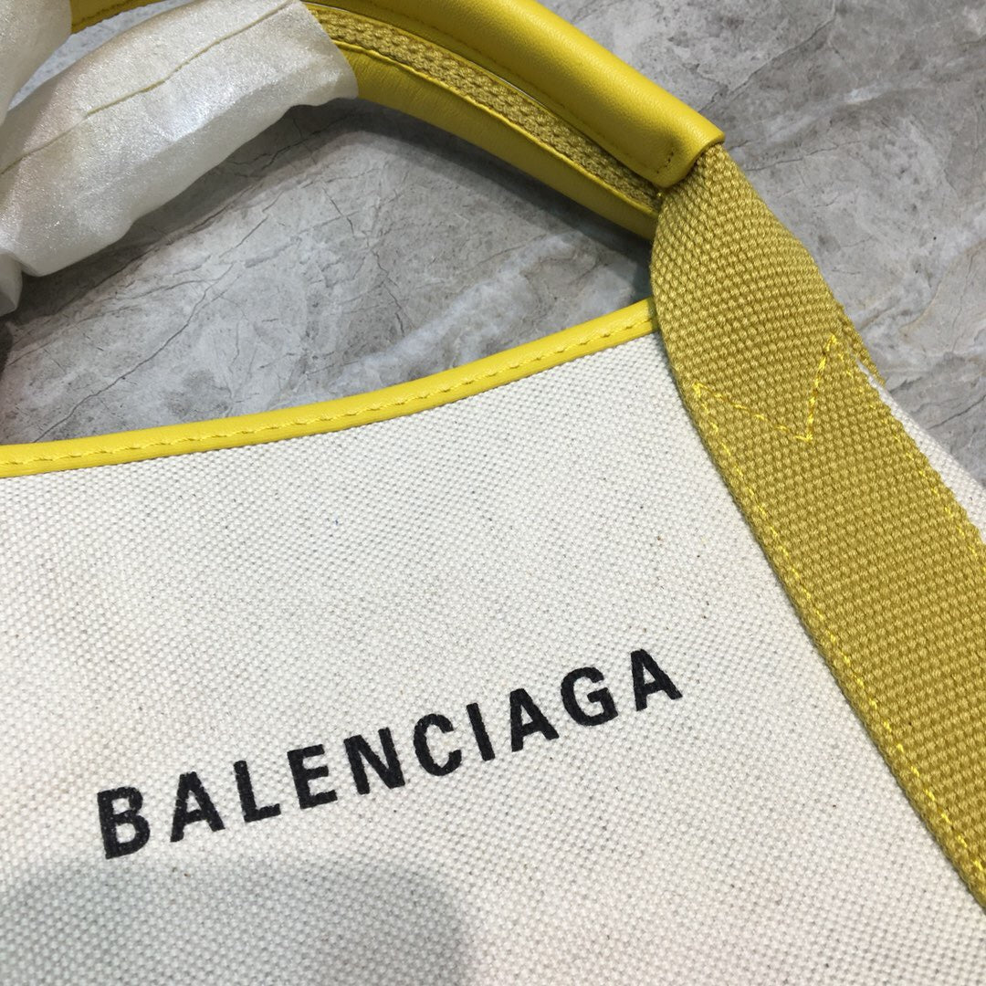 BLN-Ciaga Navy XS Tote Bag In Yellow, For Women,  Bags 12.6in/32LO