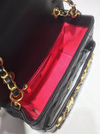 CHL - Front Logo Small Flap Bag Gold Hardware Black For Women Handbags, Shoulder Bags 8.2in/21LOAS1490
