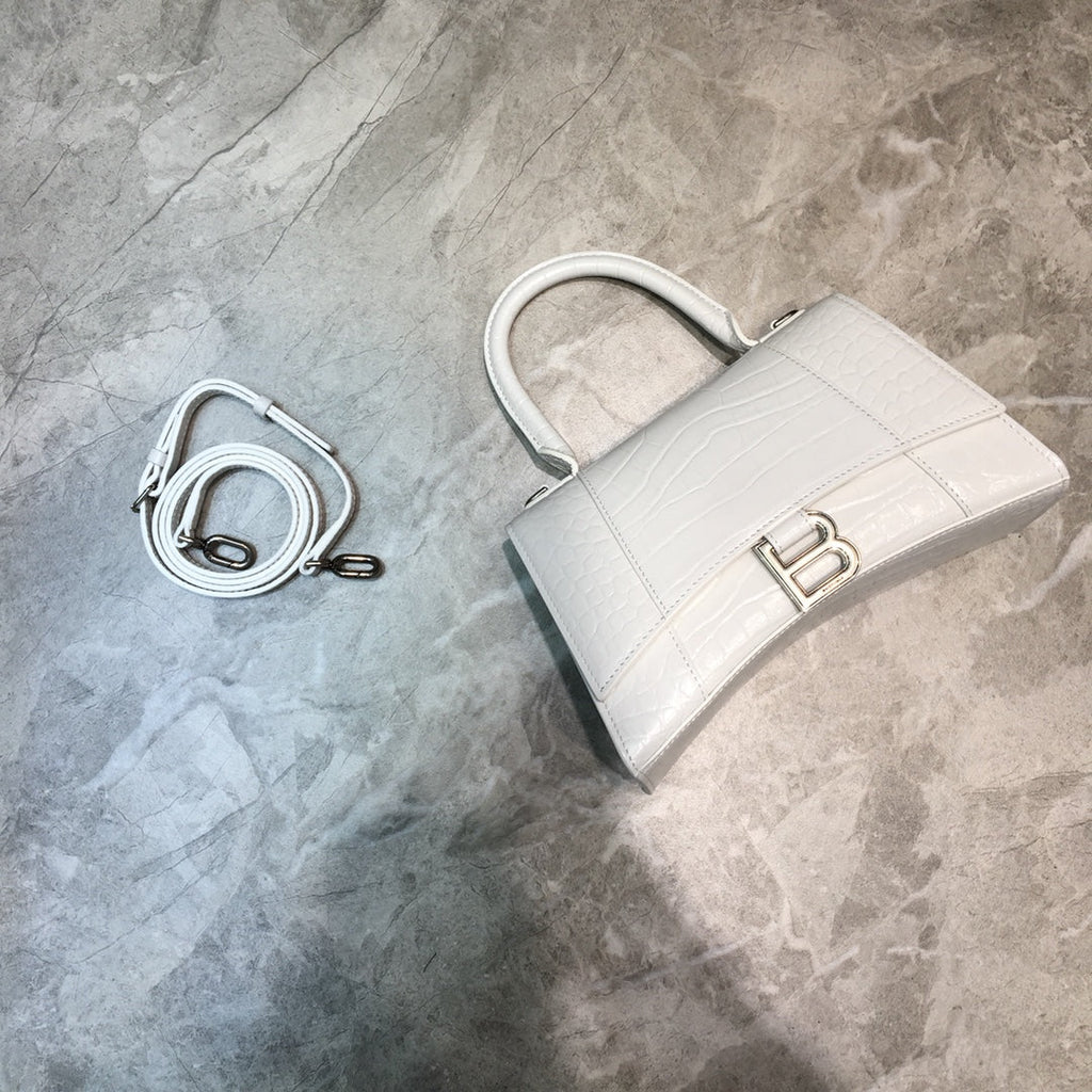 BLN-Ciaga Hourglass Small Handbag In White, For Women,  Bags 9in/23LO 5935461LR6Y9016