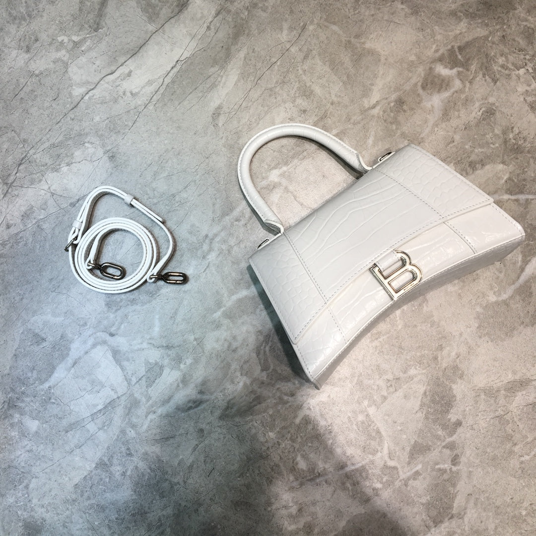 BLN-Ciaga Hourglass Small Handbag In White, For Women,  Bags 9in/23LO 5935461LR6Y9016
