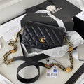 CHL -  Clutch With Chain Gold Hardware Black For Women Handbags, Shoulder Bags 7.1in/18LO AP2860