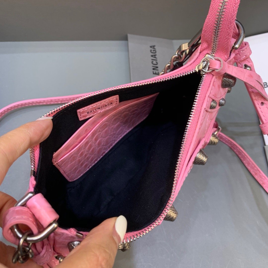 BLN-Ciaga Le Cagole Mini Bag With Chain In Pink, For Women,  Bags 8.2in/21LO