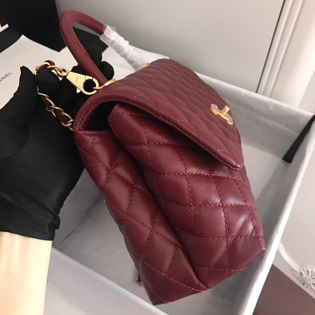 CHL - Handbag With Top Handle Dark Red For Women 11in/28LO